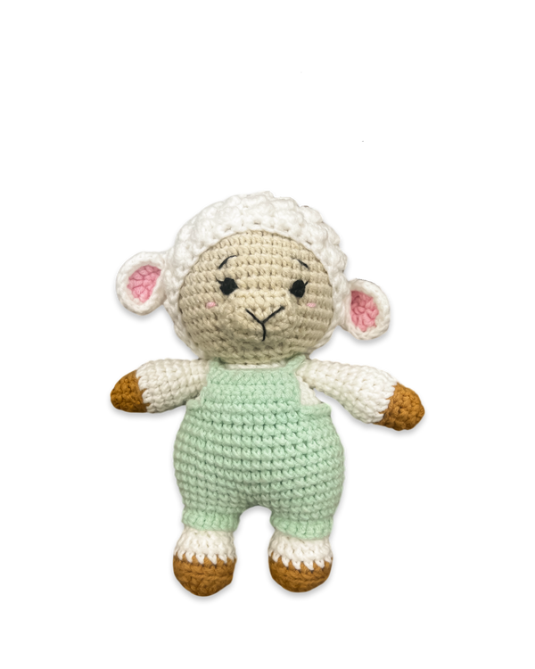 Baby Sheep Stuffed Animal made with Organic cotton yarn