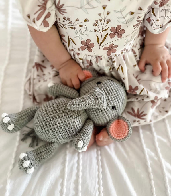 Handmade Elephant Toy - Knitted Friends