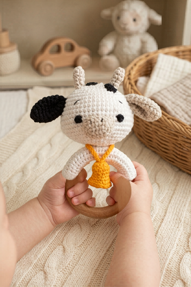 Affordable handmade baby rattle