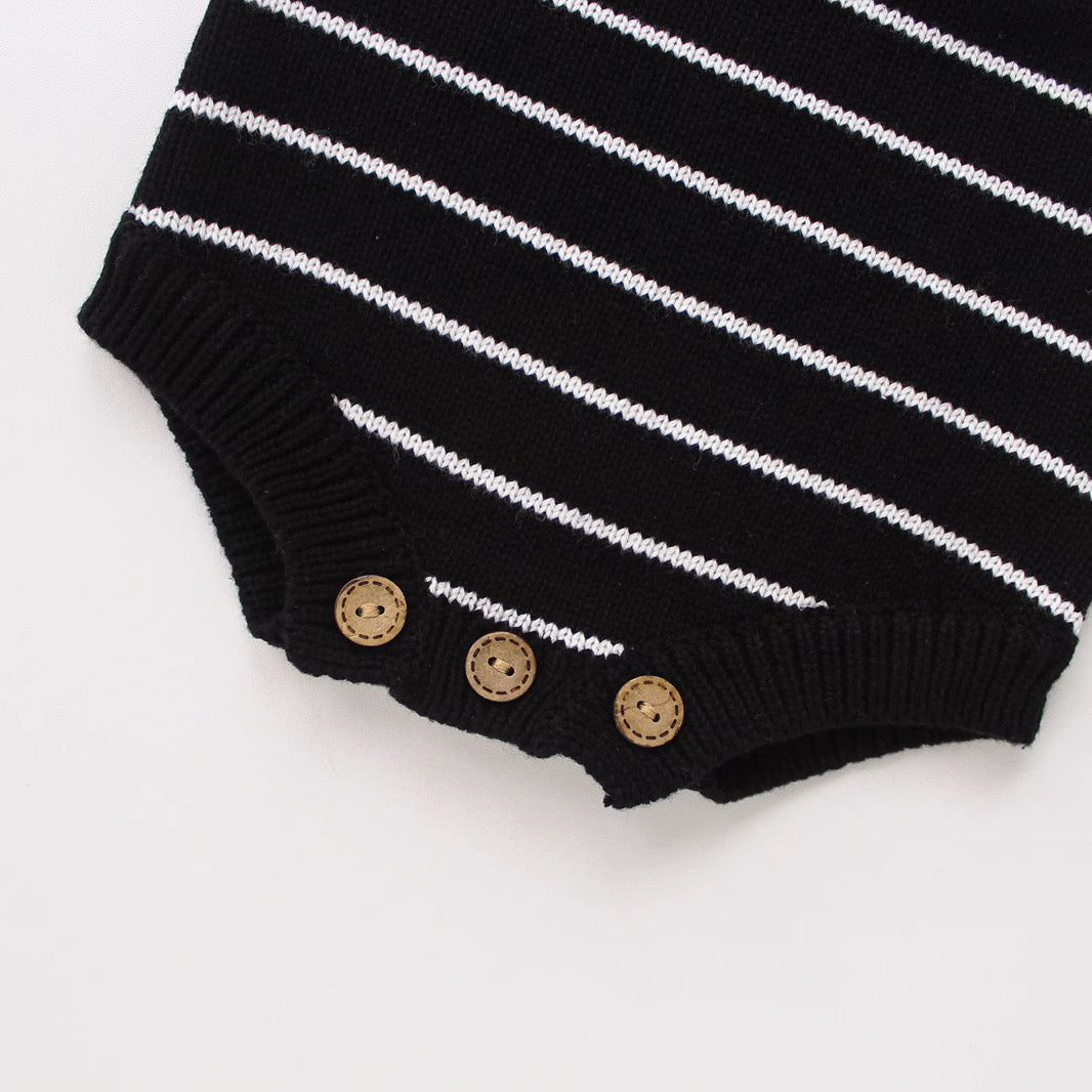 Knitted Friends Midnight Racer knit onesie for babies