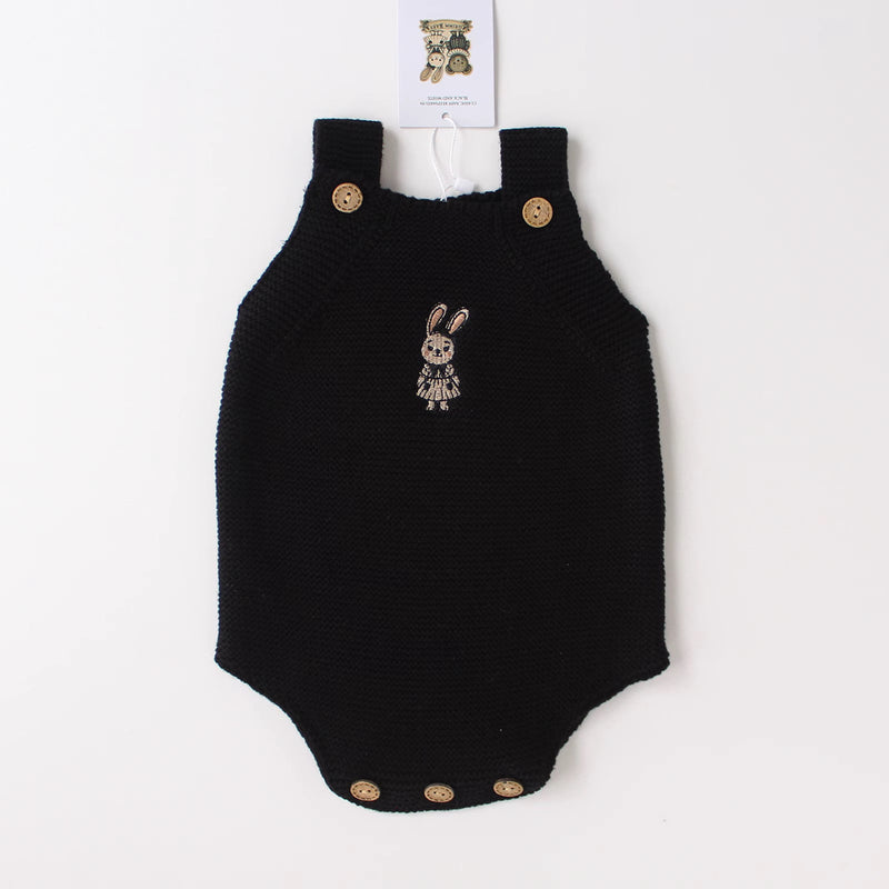 Midnight Bunny Knit Onesie- PRE ORDER SHIPS 1st WEEK OCT