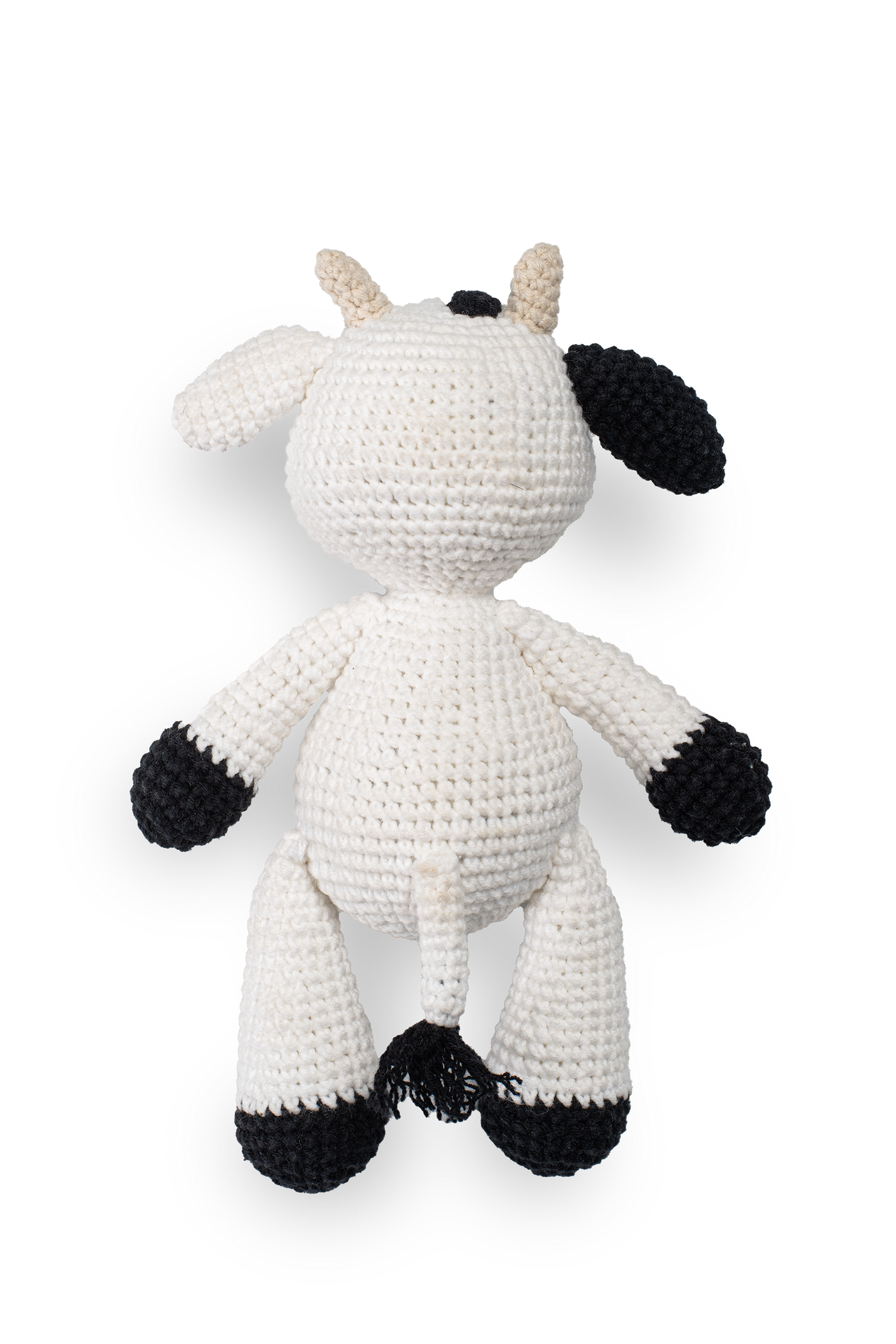 Handmade crochet cow doll by Knitted Friends