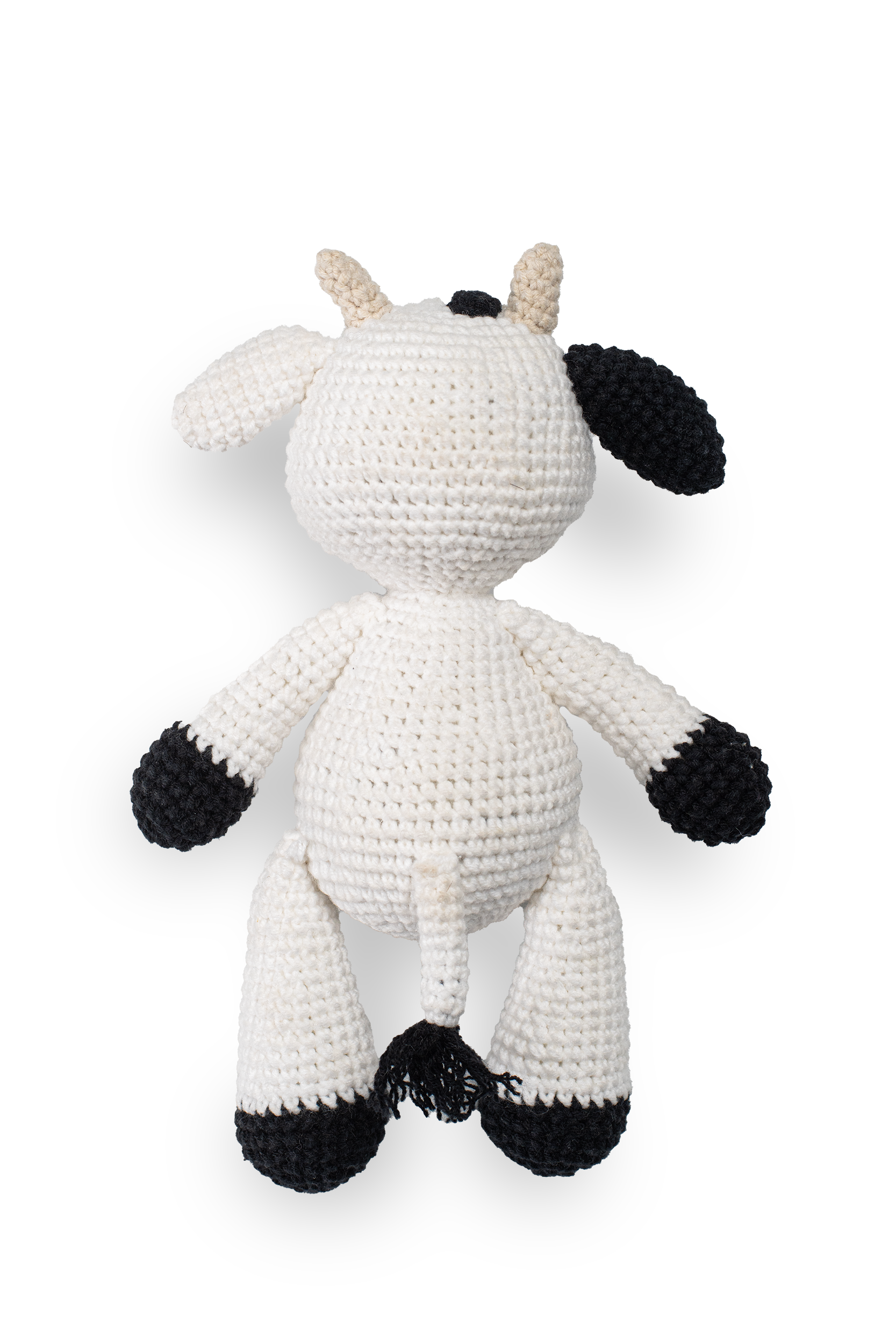 Handmade crochet cow doll by Knitted Friends