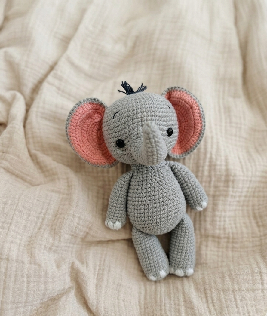 Juguete de elefante hecho a mano