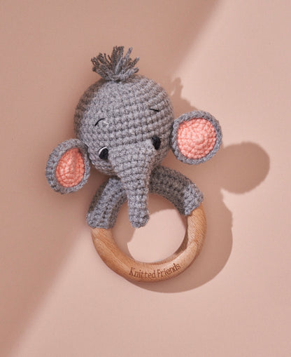 Sonajero de elefante hecho a mano 