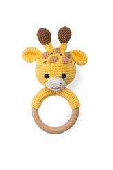 Handmade Giraffe Rattle - Knitted Friends