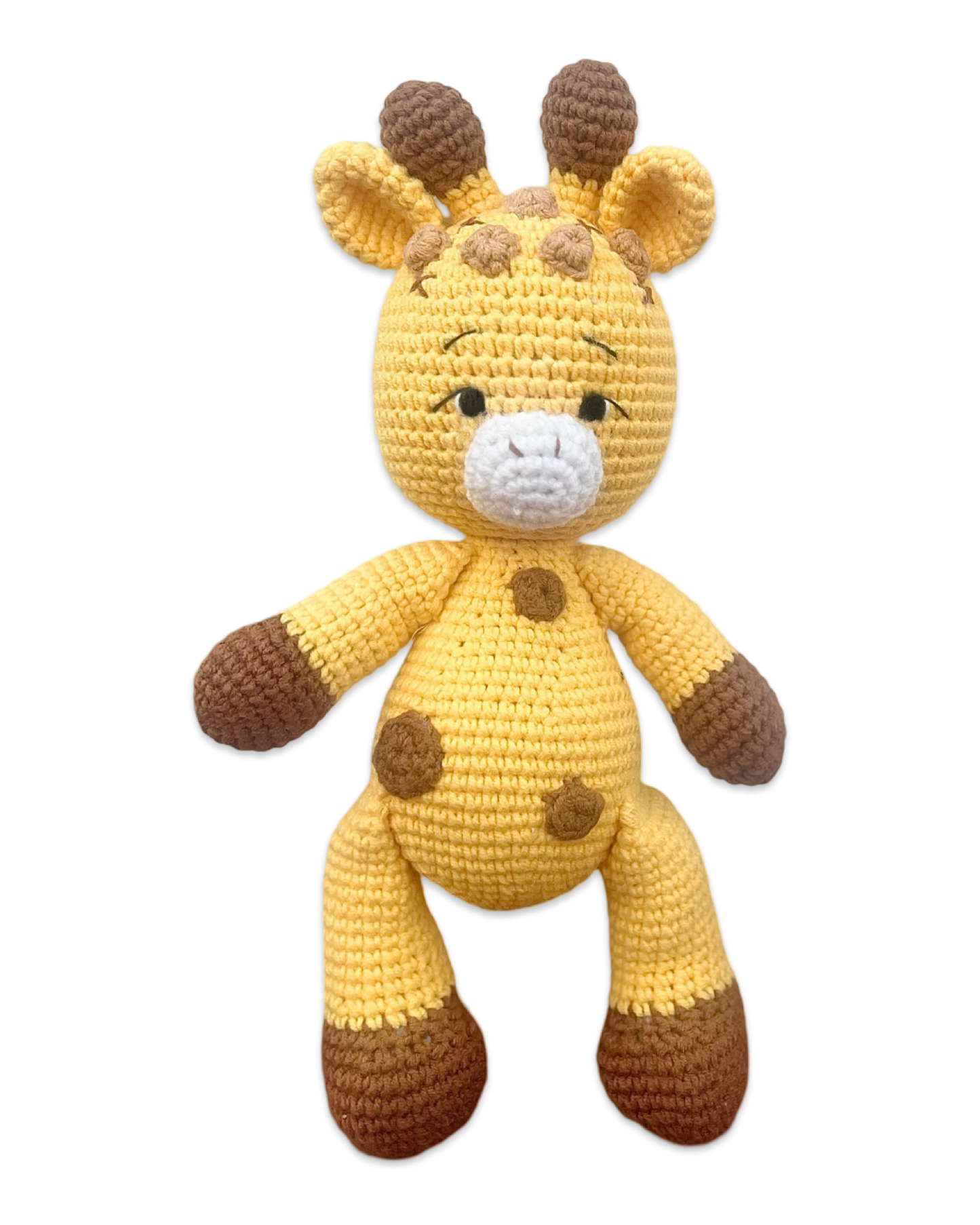 Handmade crochet giraffe doll by Knitted Friends