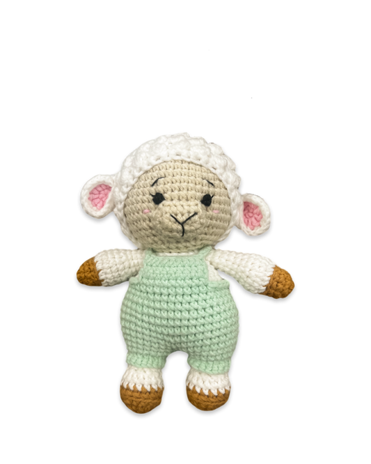 Baby Sheep Stuffed Animal made with Organic cotton yarn