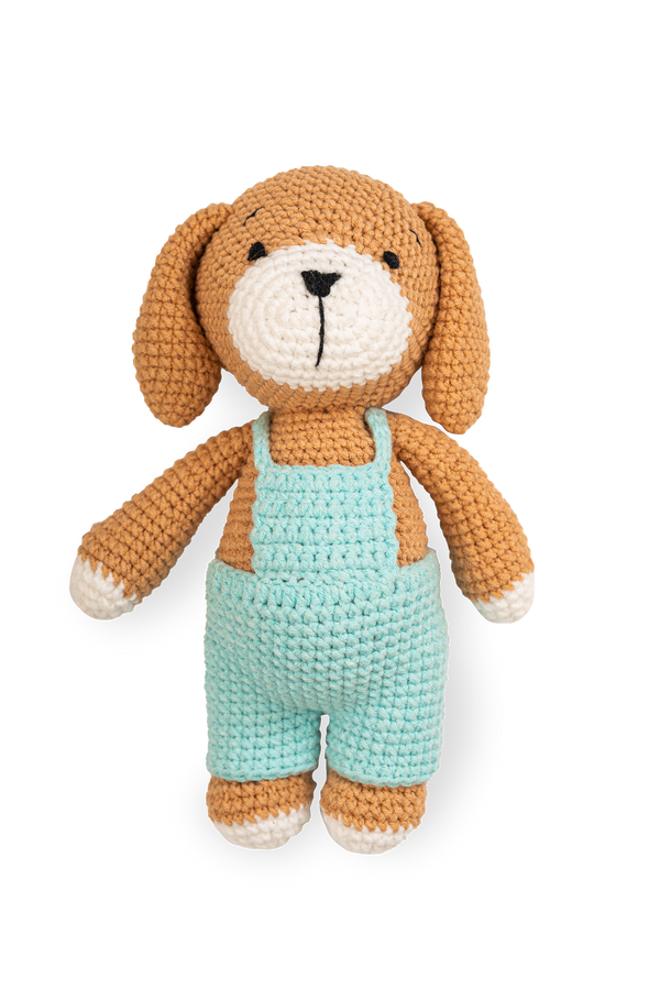 Cinnamon Blue Puppy - Knitted Friends