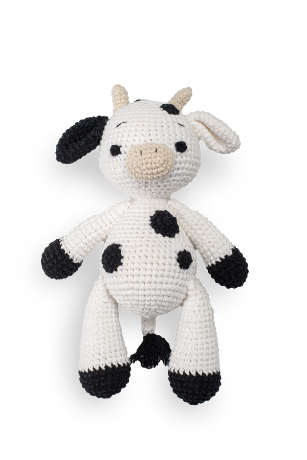 Handmade Cow Toy - Knitted Friends