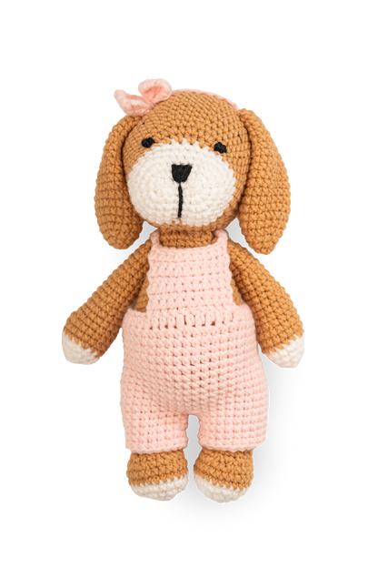 Cinnamon Pink Puppy - Knitted Friends